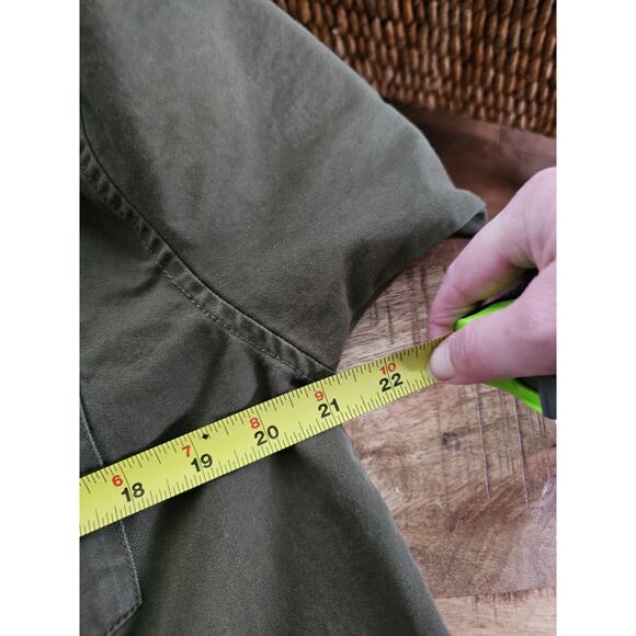 Madewell Mini Shirtdress Women's Size L Loeden Green Pockets Utility - Picture 4 of 9